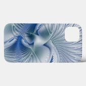 Dynamische Abstracte blauwe tinten Fractal Art Case-Mate iPhone Case (Achterkant (horizontaal))