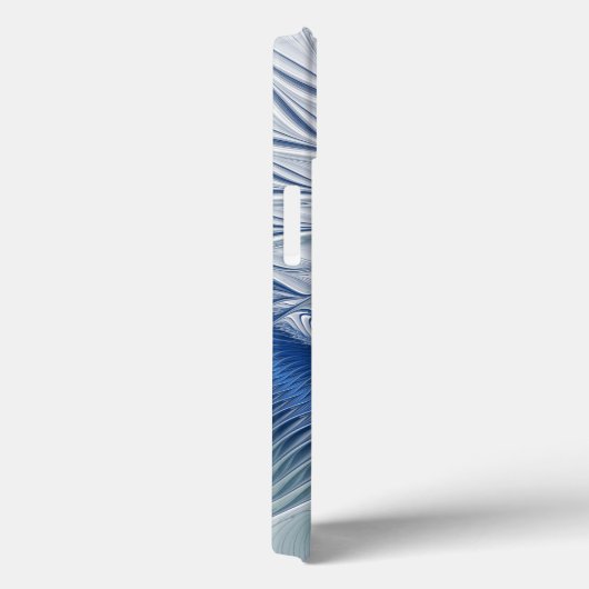 Dynamische Abstracte blauwe tinten Fractal Art Case-Mate iPhone Case (Achterkant / Rechts)