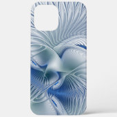 Dynamische Abstracte blauwe tinten Fractal Art Case-Mate iPhone Case (Achterkant)