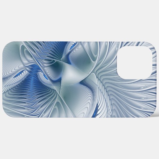 Dynamische Abstracte blauwe tinten Fractal Art Case-Mate iPhone Case (Achterkant (horizontaal))