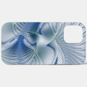 Dynamische Abstracte blauwe tinten Fractal Art Case-Mate iPhone Case (Achterkant (horizontaal))