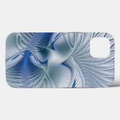 Dynamische Abstracte blauwe tinten Fractal Art Case-Mate iPhone Case (Achterkant (horizontaal))