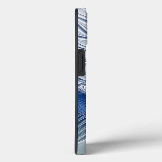 Dynamische Abstracte blauwe tinten Fractal Art Case-Mate iPhone Case (Achterkant / Rechts)