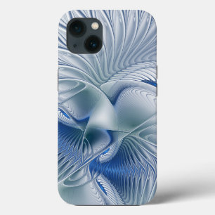 Dynamische Abstracte blauwe tinten Fractal Art Case-Mate iPhone Case