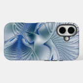 Dynamische Abstracte blauwe tinten Fractal Art Case-Mate iPhone Case (Achterkant (horizontaal))