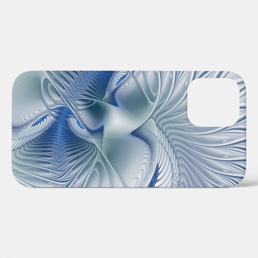 Dynamische Abstracte blauwe tinten Fractal Art Case-Mate iPhone Case (Achterkant (horizontaal))