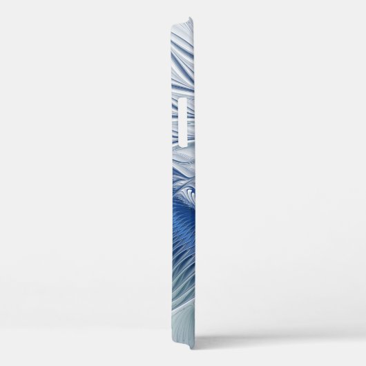 Dynamische Abstracte blauwe tinten Fractal Art Case-Mate iPhone Case (Achterkant / Rechts)