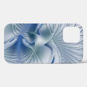 Dynamische Abstracte blauwe tinten Fractal Art Case-Mate iPhone Case (Achterkant (horizontaal))