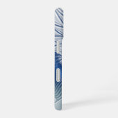 Dynamische Abstracte blauwe tinten Fractal Art iPhone 16 Hoesje (Rechterkant)