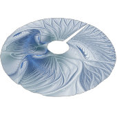 Dynamische Abstracte blauwe tinten Fractal Art Kerstboom Rok (Gekanteld)