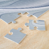 Dynamische Abstracte blauwe tinten Fractal Art Legpuzzel (Zijkant)