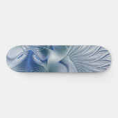 Dynamische Abstracte blauwe tinten Fractal Art Persoonlijk Skateboard (Horizontaal)