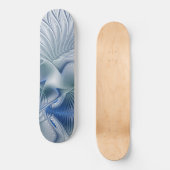 Dynamische Abstracte blauwe tinten Fractal Art Persoonlijk Skateboard (Voorkant)