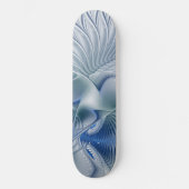Dynamische Abstracte blauwe tinten Fractal Art Persoonlijk Skateboard (Voorkant)