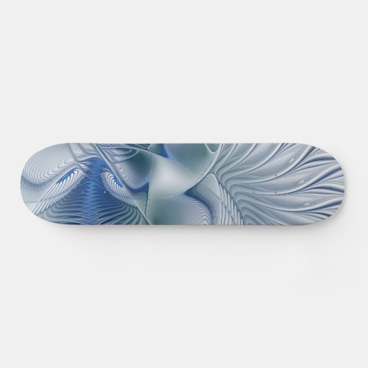 Dynamische Abstracte blauwe tinten Fractal Art Persoonlijk Skateboard (Horizontaal)