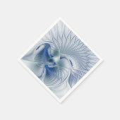 Dynamische Abstracte blauwe tinten Fractal Art Servet (Hoek)