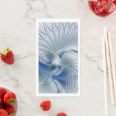 Dynamische Abstracte blauwe tinten Fractal Art Servet (Insitu)