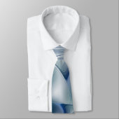 Dynamische Abstracte blauwe tinten Fractal Art Stropdas (Gebonden)