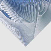 Dynamische Abstracte blauwe tinten Fractal Art Tissuepapier (Detail)