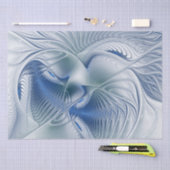 Dynamische Abstracte blauwe tinten Fractal Art Tissuepapier (Craft)