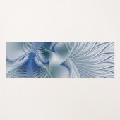 Dynamische Abstracte blauwe tinten Fractal Art Yogamat (Voorkant (horizontaal))