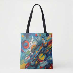 Dynamische Abstracte Compositie Hemelsbotsing Tote Bag