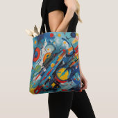 Dynamische Abstracte Compositie Hemelsbotsing Tote Bag (Dichtbij)