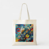 Dynamische Abstracte Compositie Hemelse Botsing Tote Bag (Achterkant)