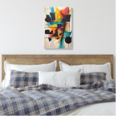 Dynamische Abstracte geometrische kunst Canvas Afdruk (Insitu (Slaapkamer))