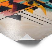 Dynamische Abstracte geometrische kunst Foto Afdruk (Hoek)