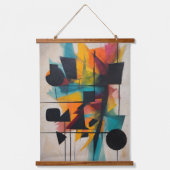 Dynamische Abstracte geometrische kunst Hangend Wandkleed (Voorkant)