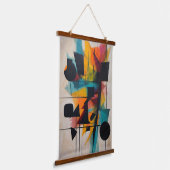 Dynamische Abstracte geometrische kunst Hangend Wandkleed (Gebogen)