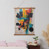 Dynamische Abstracte geometrische kunst Hangend Wandkleed (Slaapkamer)