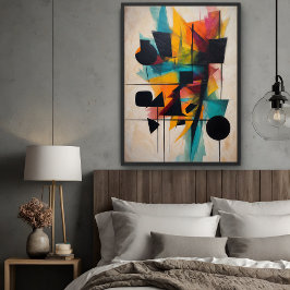 Dynamische Abstracte geometrische kunst Perfect Poster