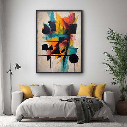 Dynamische Abstracte geometrische kunst Poster