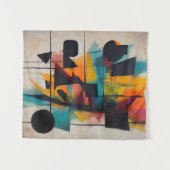 Dynamische Abstracte geometrische kunst Wandkleed (Voorkant (horizontaal))