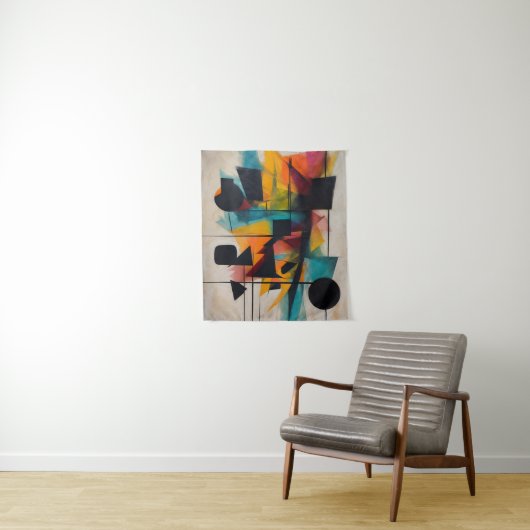 Dynamische Abstracte geometrische kunst Wandkleed (In situ)