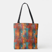 Dynamische Abstracte gepersonaliseerde Canvas tas (Achterkant)