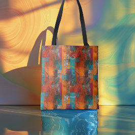 Dynamische Abstracte gepersonaliseerde Canvas tas 