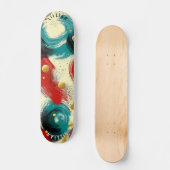 Dynamische Abstracte golven met gedurfde texturen Persoonlijk Skateboard (Voorkant)