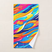 Dynamische Abstracte kleurrijke expressie Bad Handdoek (Handdoek)