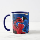 Dynamische abstracte kunst met felle kleuren mok (Links)