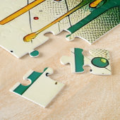 Dynamische abstracte kunst met kleurrijke cirkels legpuzzel (Zijkant)