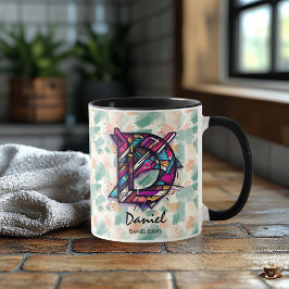 Dynamische Abstracte Monogrammok - D voor Daniel Mok