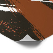 Dynamische Abstracte penseelstreekkunst Poster (Hoek)