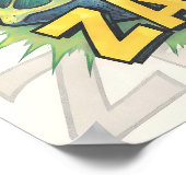 Dynamische Abstracte Pop Art: Gefragmenteerde Zapp Poster (Hoek)