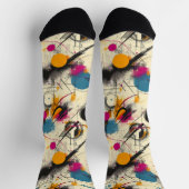 Dynamische Abstracte Sokken in Magenta, Blauwgroen (Top)