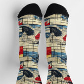 Dynamische Abstracte Sokken met oceaan en geometri (Top)