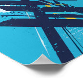 Dynamische abstracte straatart met vette vormen poster (Hoek)