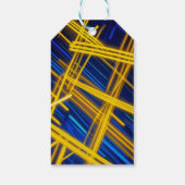 Dynamische Abstracte Tech Licht Snelheid Neon Cybe Cadeaulabel (Achterkant)